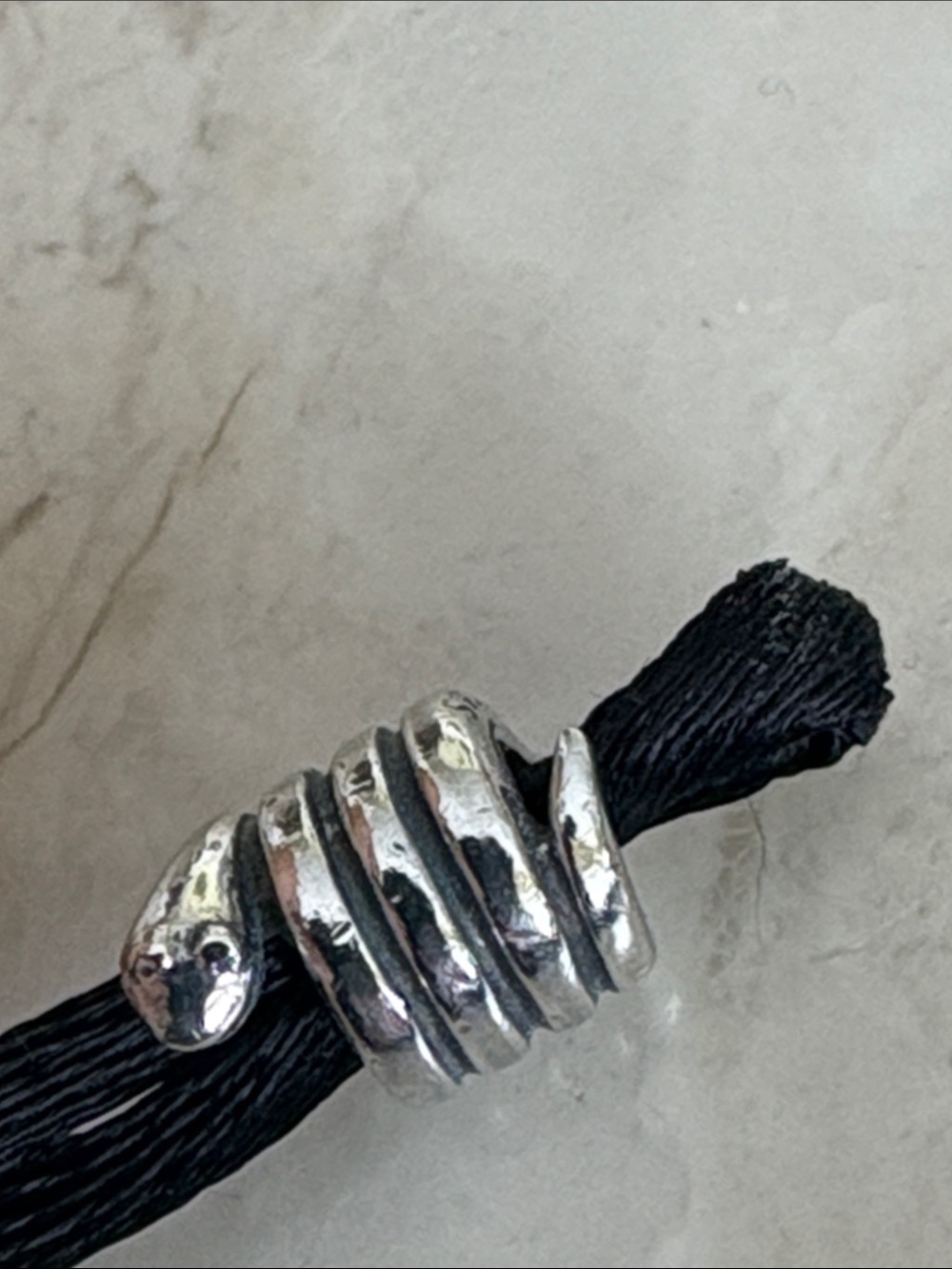 Authentic Pandora ALE 925 Sterling Silver Coiled Snake Bead Charm Retired Rare - Picture 4 of 6